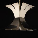 1970s Goffredo Reggiani Style Lacquer & Chrome Chandelier