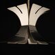 1970s Goffredo Reggiani Style Lacquer & Chrome Chandelier