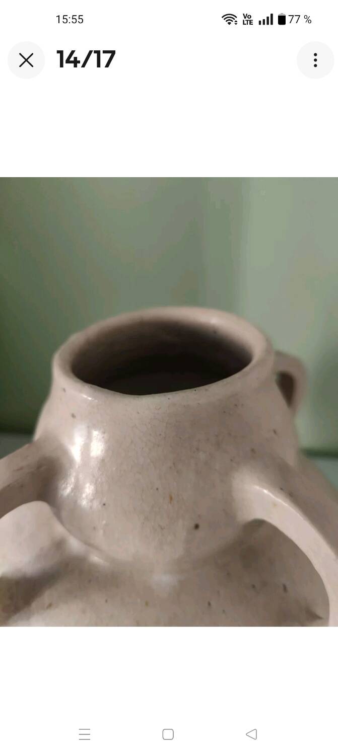 Betzy augeron (1882-1976) large ceramic vase / glazed stoneware 1930 lol-