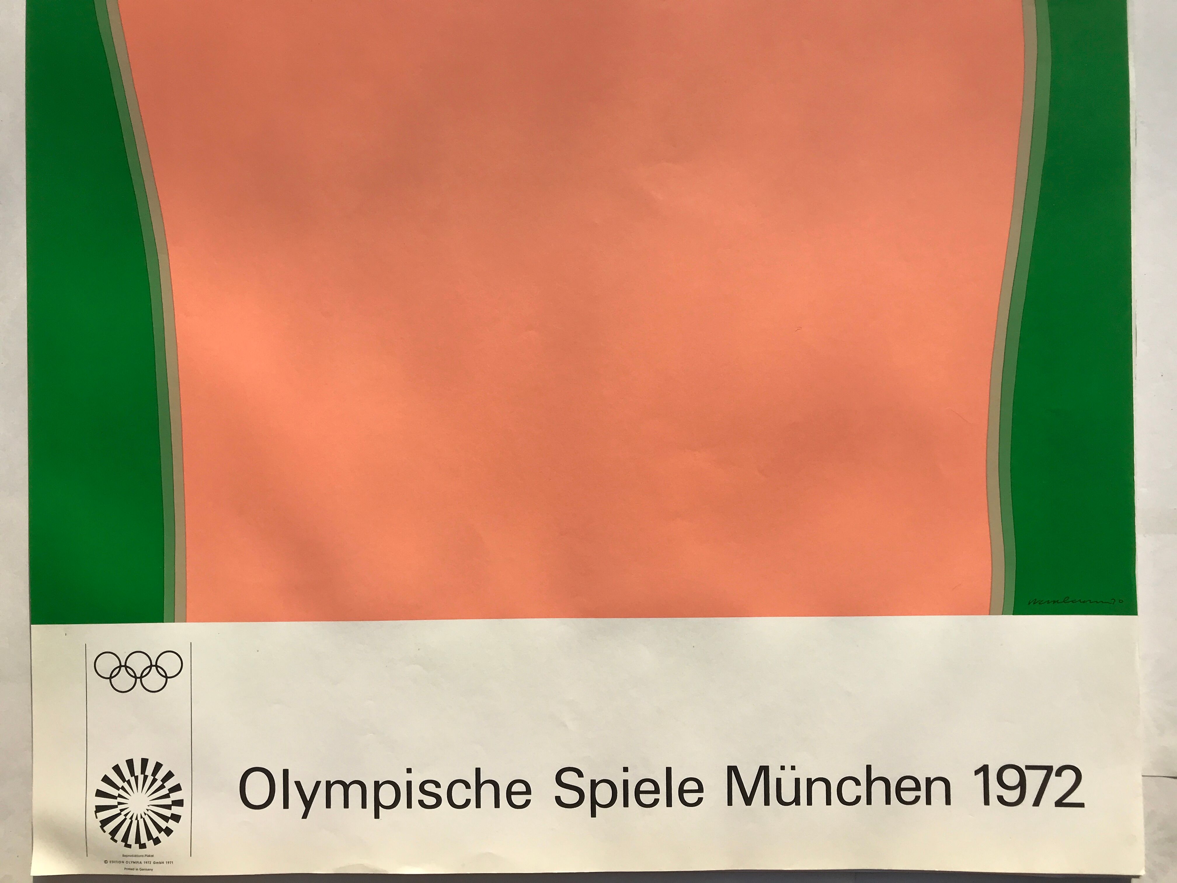 Affiche originale Wesselmann Tom (1931-2004) Olympische Spiele München, 1972