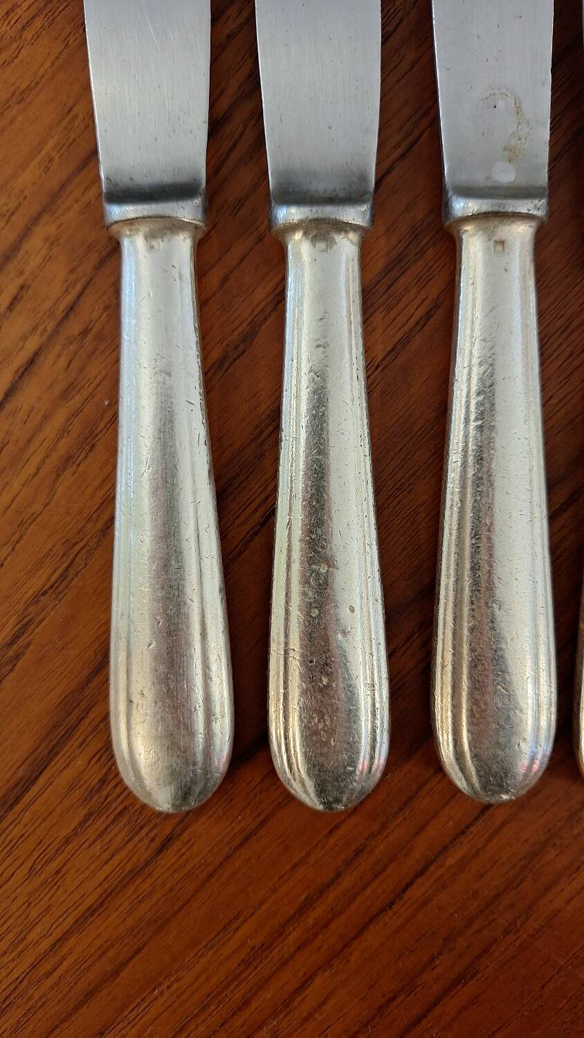 Set of 19th century Christofle silver plated knives
