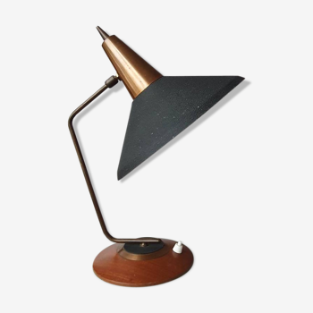 Lampe de table avec cône cagoule années 70