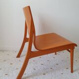 Scandinavian armchair in curved wood