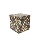 Mid-century mother-of-pearl flakes ice bucket, Italy 1950s