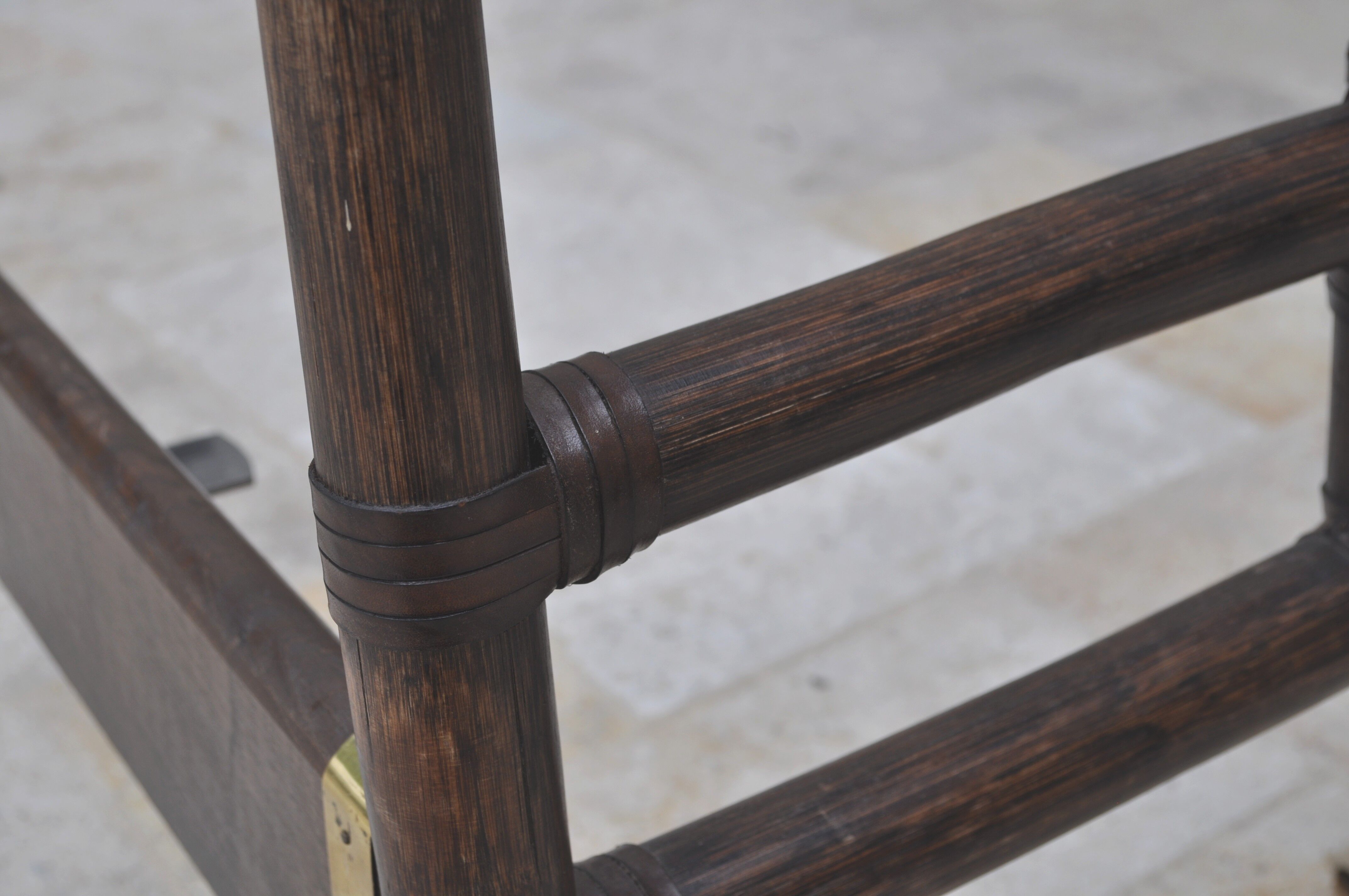 Brass bamboo rattan bed