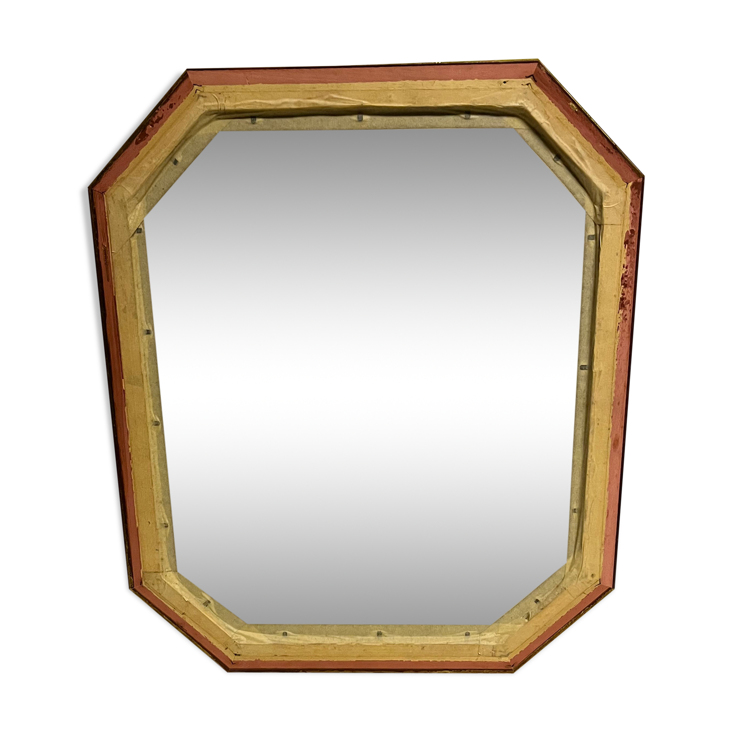 Miroir doré octogonal