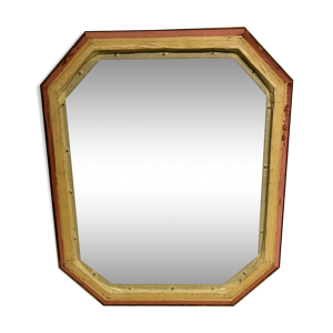 miroir doré octogonal