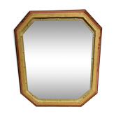 Octagonal gold mirror