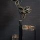 Vintage Hollywood Regency Floor Lamp Lotus Flowers