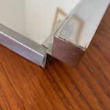 Antique rectangular tray in silver and mirror color