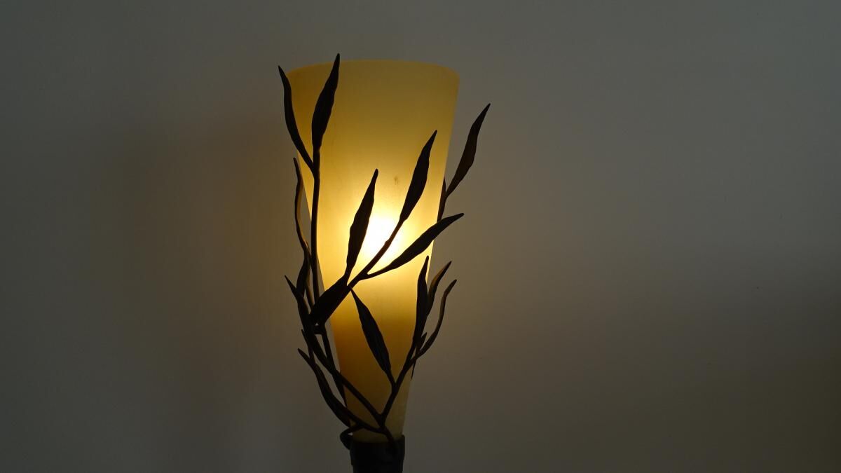 Lamp post 1950s wrought metal