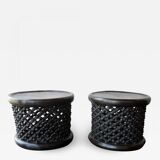 Tabourets bamiléké en bois