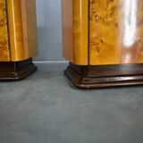 1940s set of bedside tables by Jindrich Halabala, Czechoslovakia