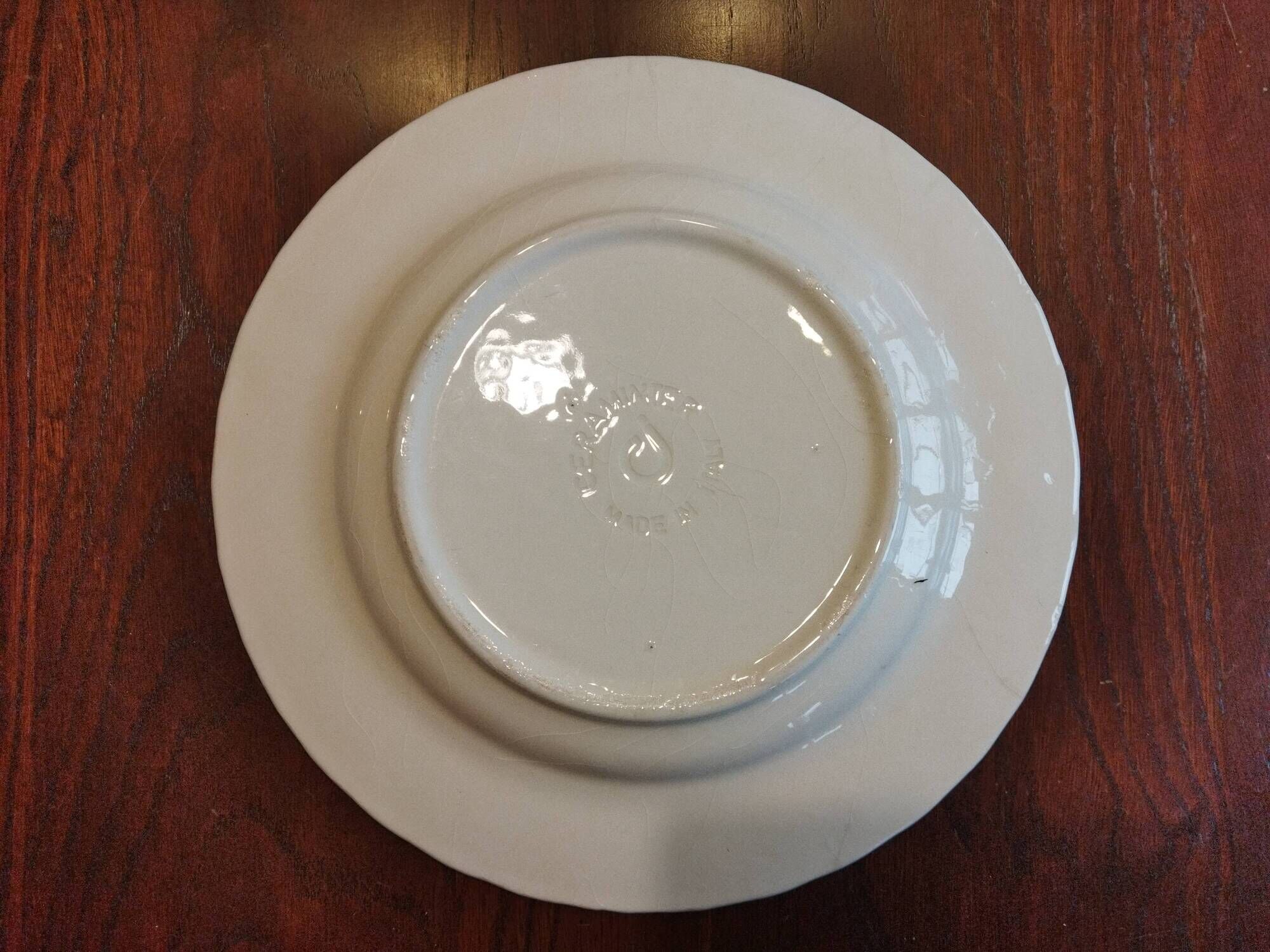 8 blue & white dinner plates (Royal Tudor Gien Lunéville Ceraminter)