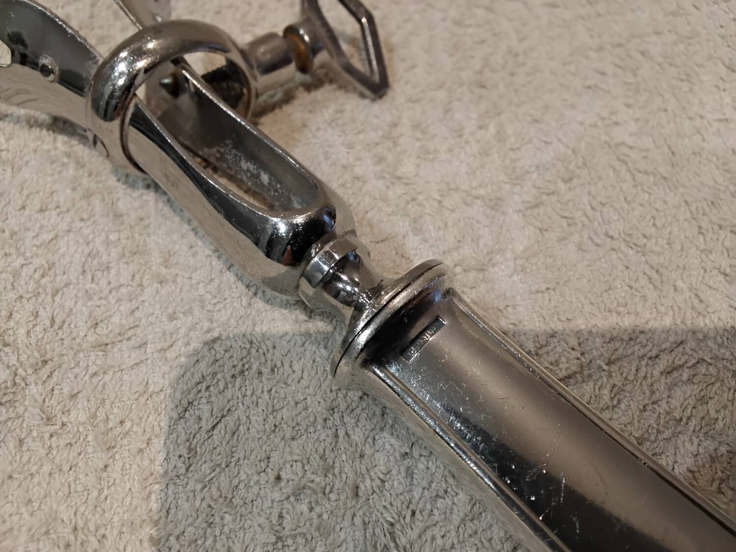 Christofle Atlas model silver-plated leg of lamb handle