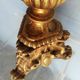 Wooden candlestick and gilded stucco from the beginning of the 20th century