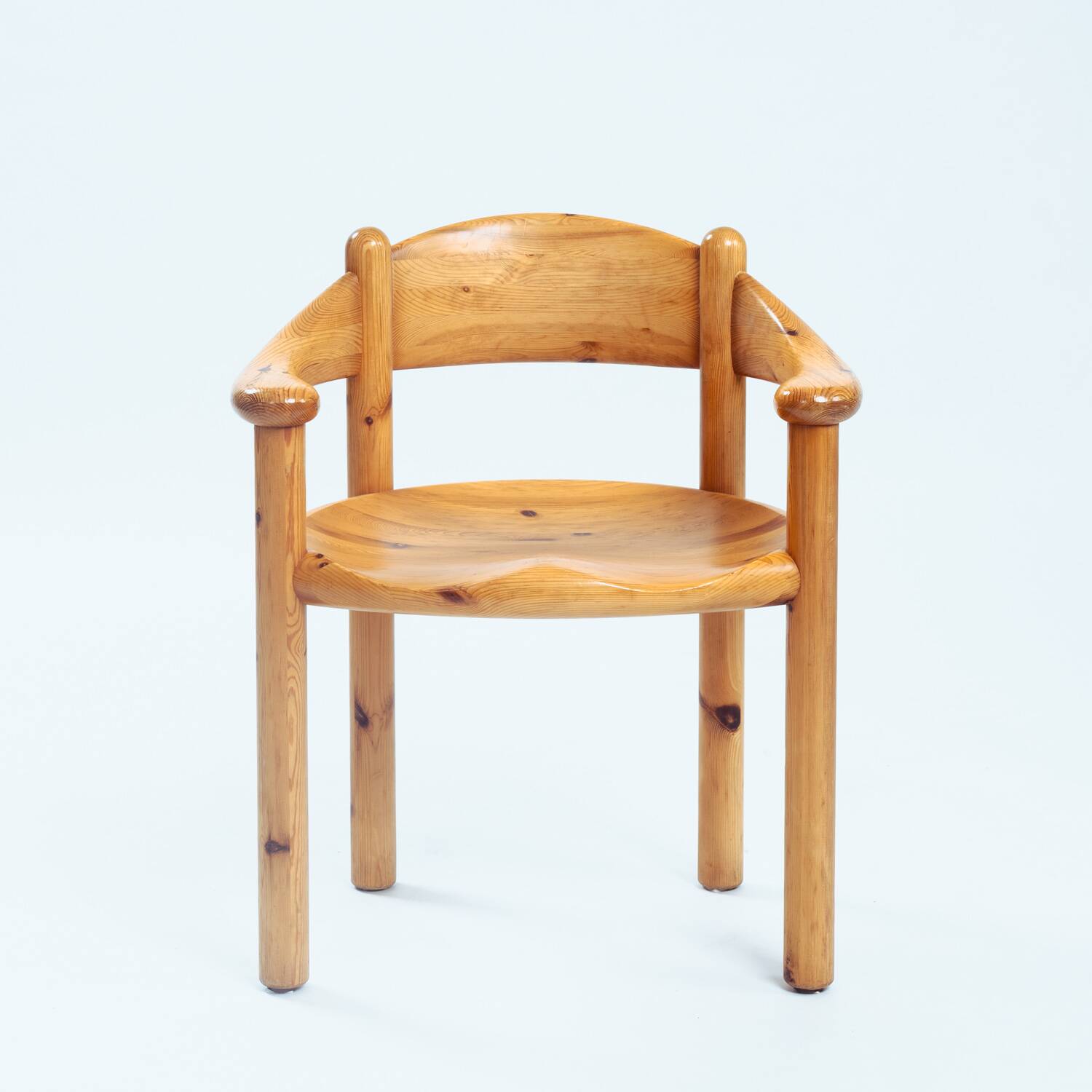 Chaises de salle à manger en pin sculpté Rainer Daumiller pour la scierie Hirtshals, 1970