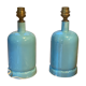 Pair of lamp bases, old ceramic gas bottle.