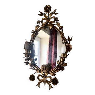 Miroir italien style Hollywood Regency, années 50