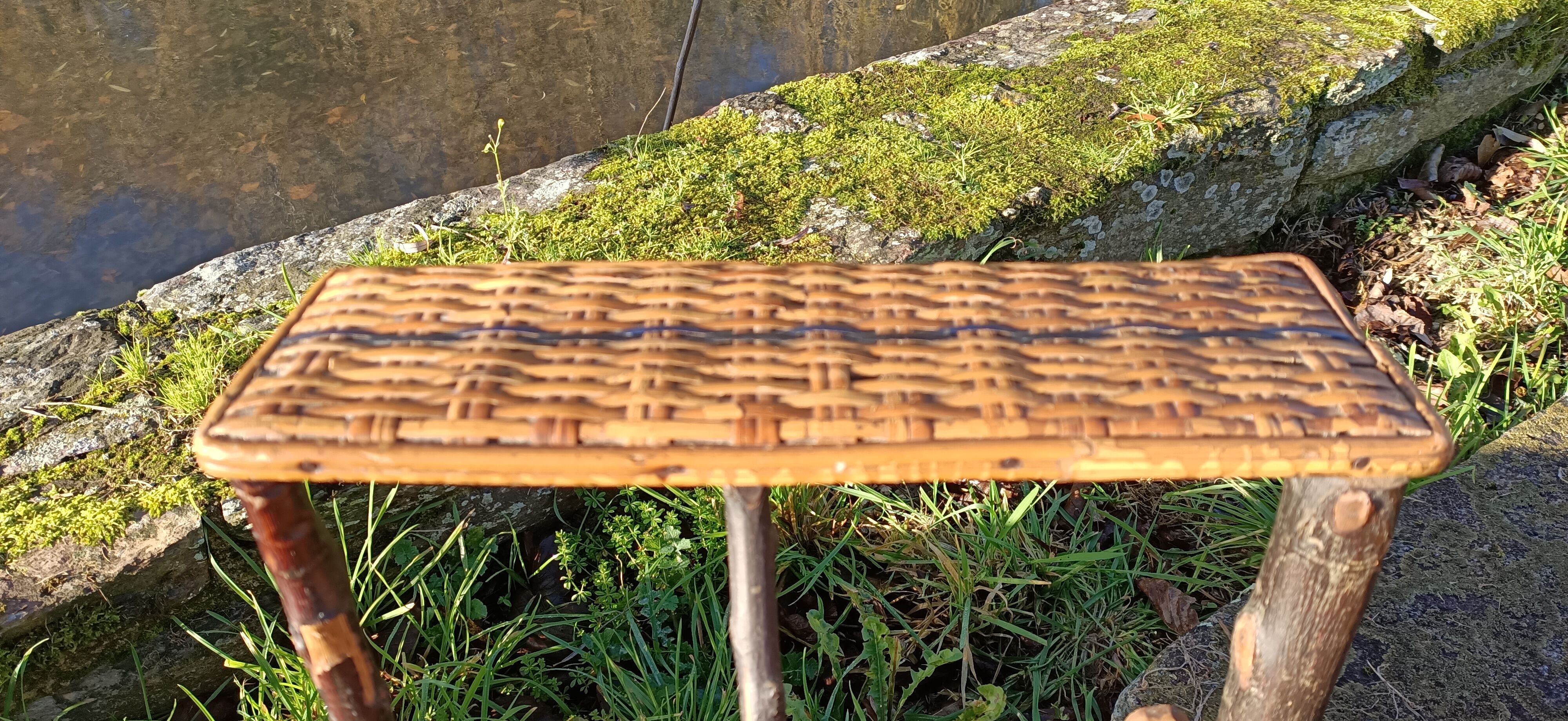 Very old vintage wicker lounge chair