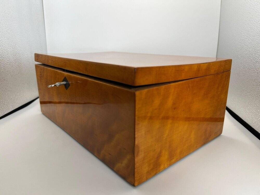 Late Biedermeier Box in Solid Birch, Northern Germany, 1840