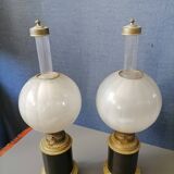 Paire de lampes à pétrole Napoléon III