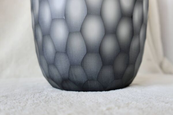 Vase Design en verre Multicouche 38 cm TBE