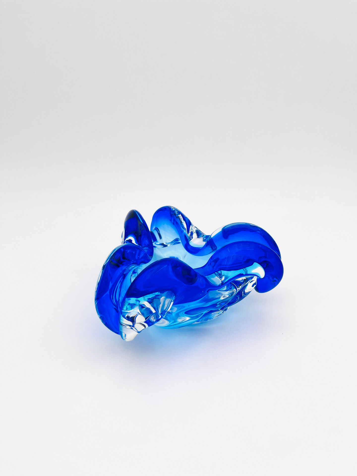 Pocket Bowl Josef Hospodka Sommerso Blue Cobalt Lagoon Vintage 60s 70s A
