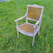 Fauteuil Louis XVI en cannage, milieu du XIXe siècle
