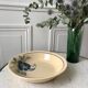 Round dish hollow blue flowers Saint-Amand years 30-40