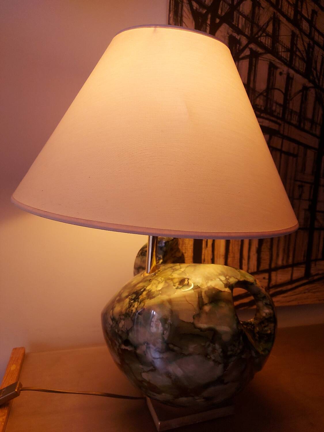 80's Neptune ceramic lamp