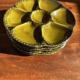 Set of 6 Gien oyster plates