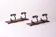 wood and wrought iron coat racks, set of two