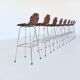 Charlotte Perriand bar stools in leather Les Arcs Ski Resort France 1960