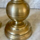 Pair of solid brass candlesticks from the 19th century.