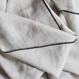 Chalk linen tablecloth and towels