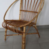 Adult rattan armchair 1960