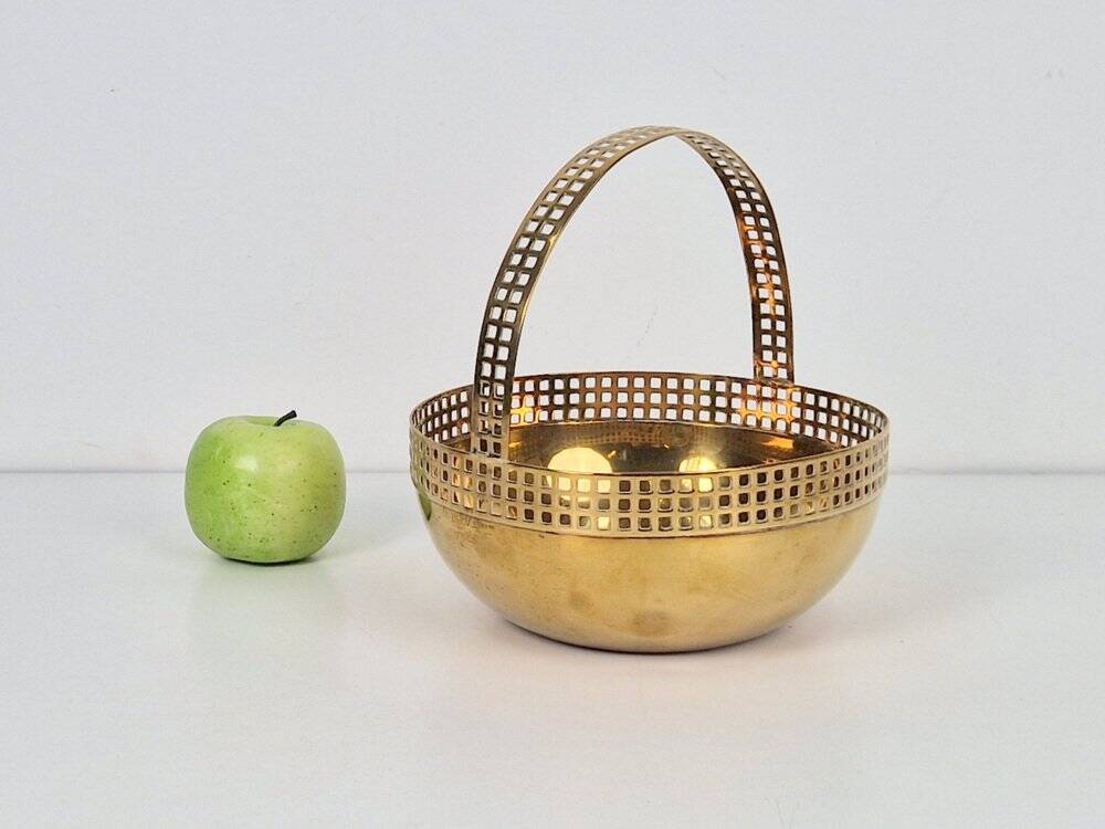 Art Deco Brass Bowl by Fischer Göppingen, 1920s