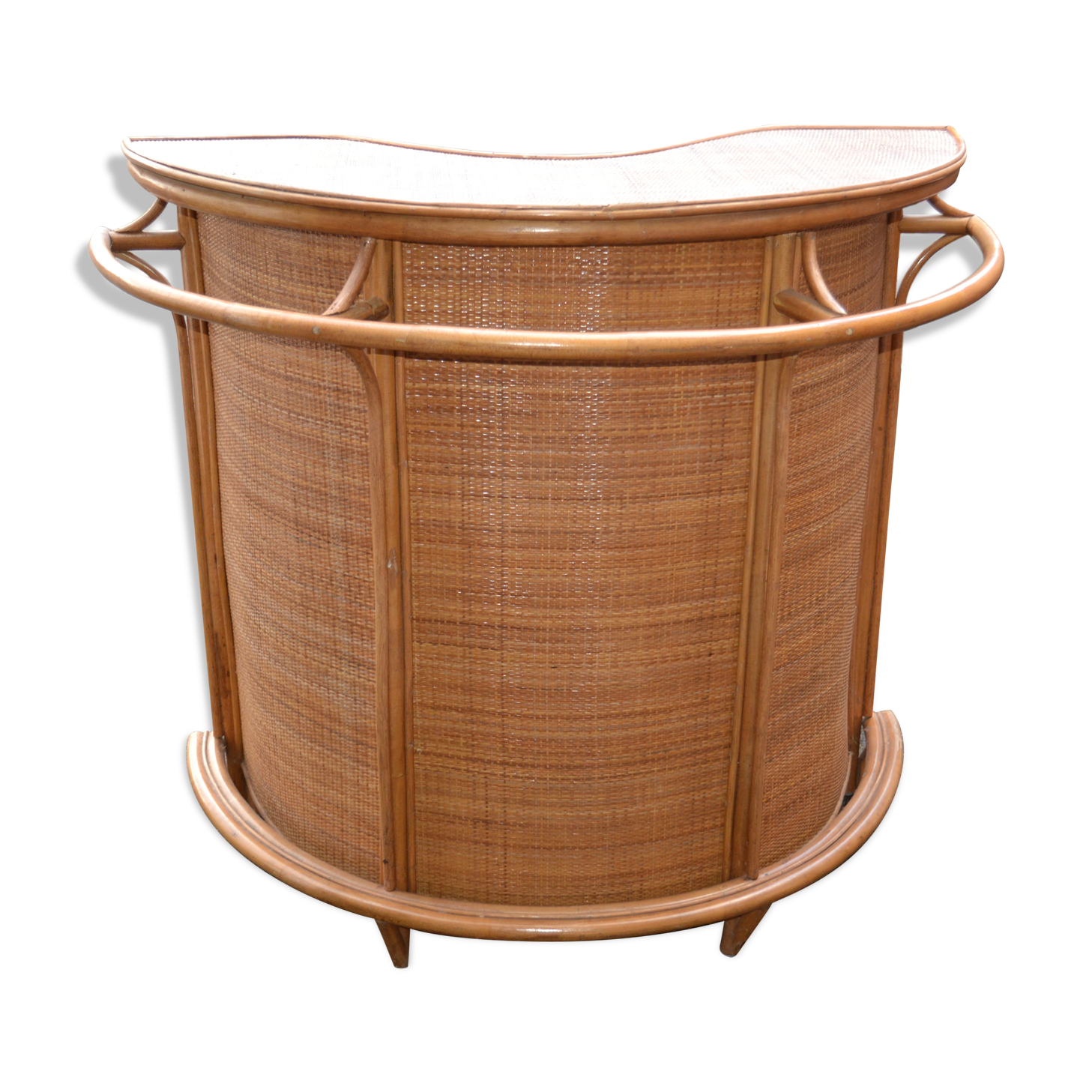 Bar vintage rattan and bamboo of the year 50 / 60's