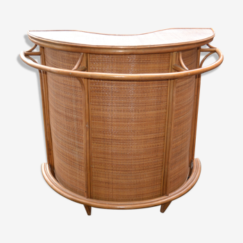 Bar vintage rattan and bamboo of the year 50 / 60's