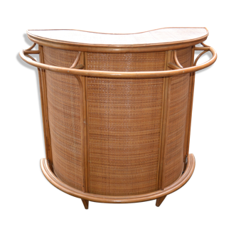 Bar vintage rattan and bamboo of the year 50 / 60's