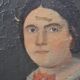 Huile sur toile portrait de femme