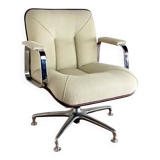 Vintage ADD FORM swivel armchair – chrome star base, 1970s