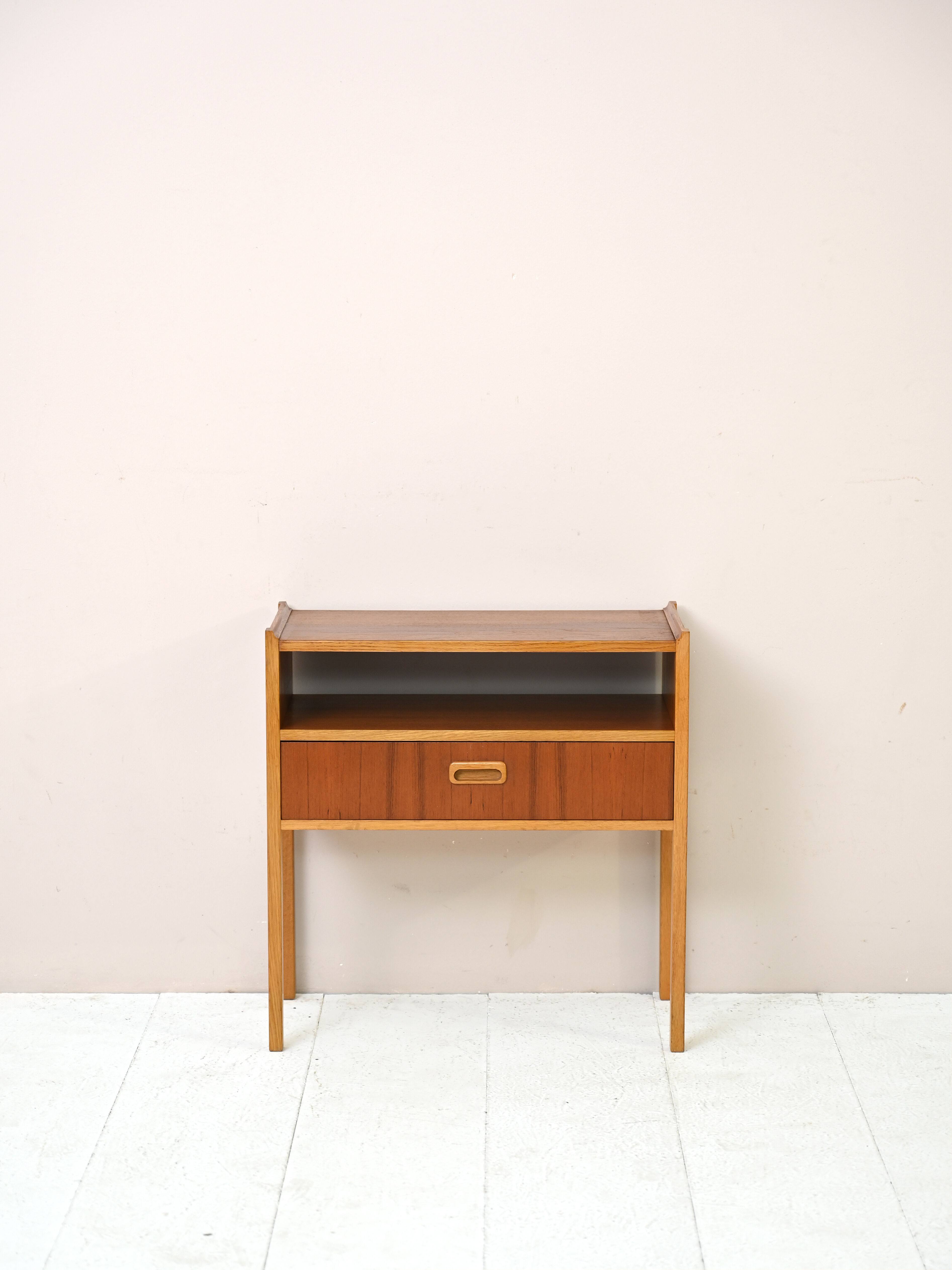 Vintage 50s bedside table with drawer