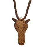 Tête d'antilope / Fait main / Rotin / Osier