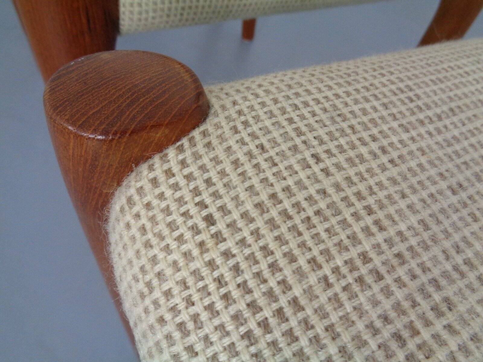 Vintage Danish 85 Dining Chairs in Teak and Wool by Niels Otto Møller for J.L. Møllers, 1960s, Set of 4
