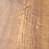 Old rustic farm table, one drawer - 1m30