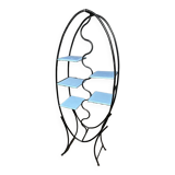 Modernist display shelf, Cocteau style in wrought iron