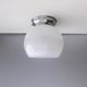 Former bistro ceiling lamp - Half-spherical globe in white opaline - 1950