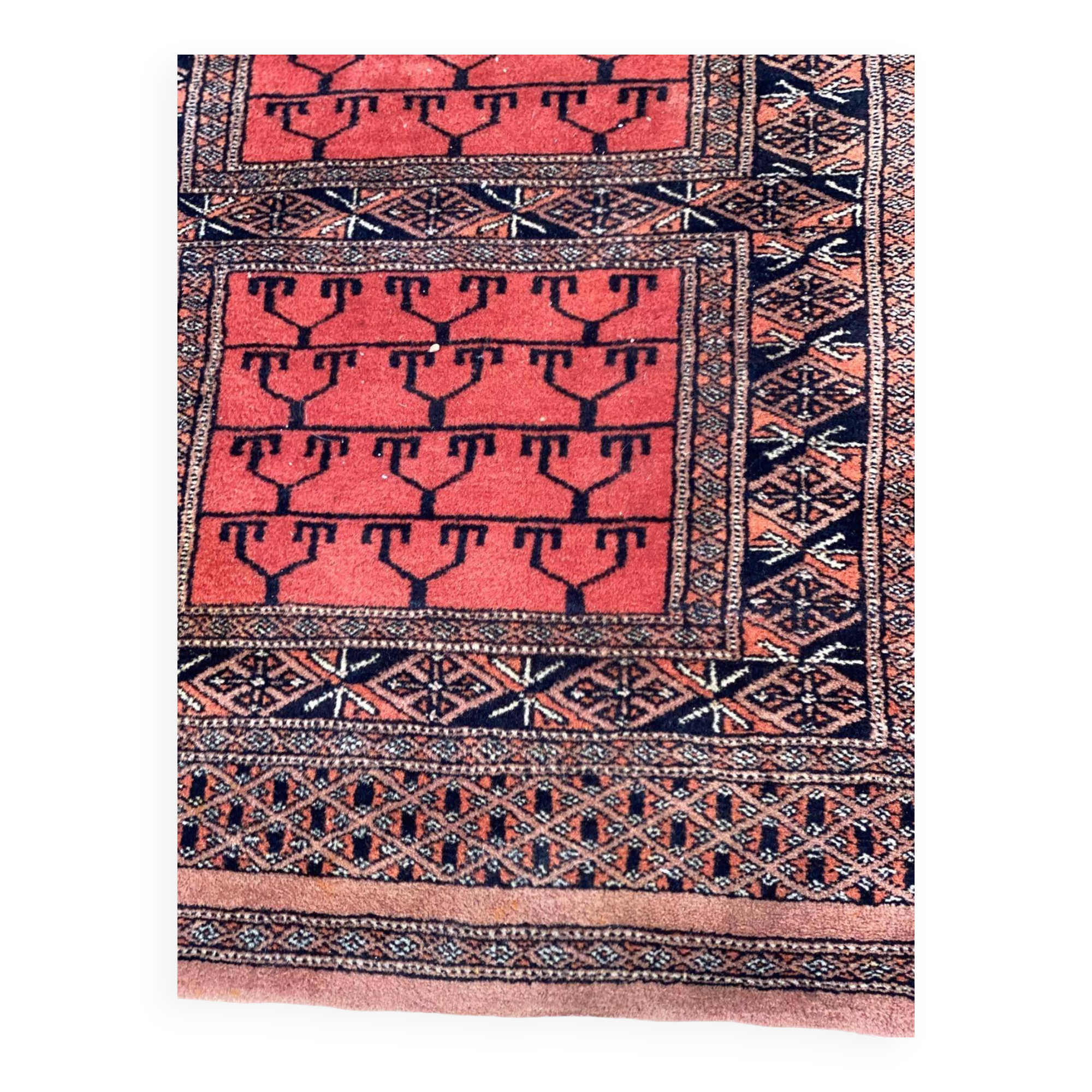 Persian rug, burgundy wool, 60x100